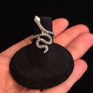 Silver Tone Snake Ring